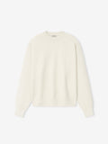 Wool Cotton Sport Mesh Knit Sweater - Cream - Image 3