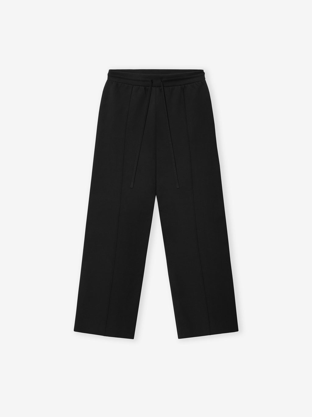 Double Knit Flared Jogging Pant - Black - Image 1