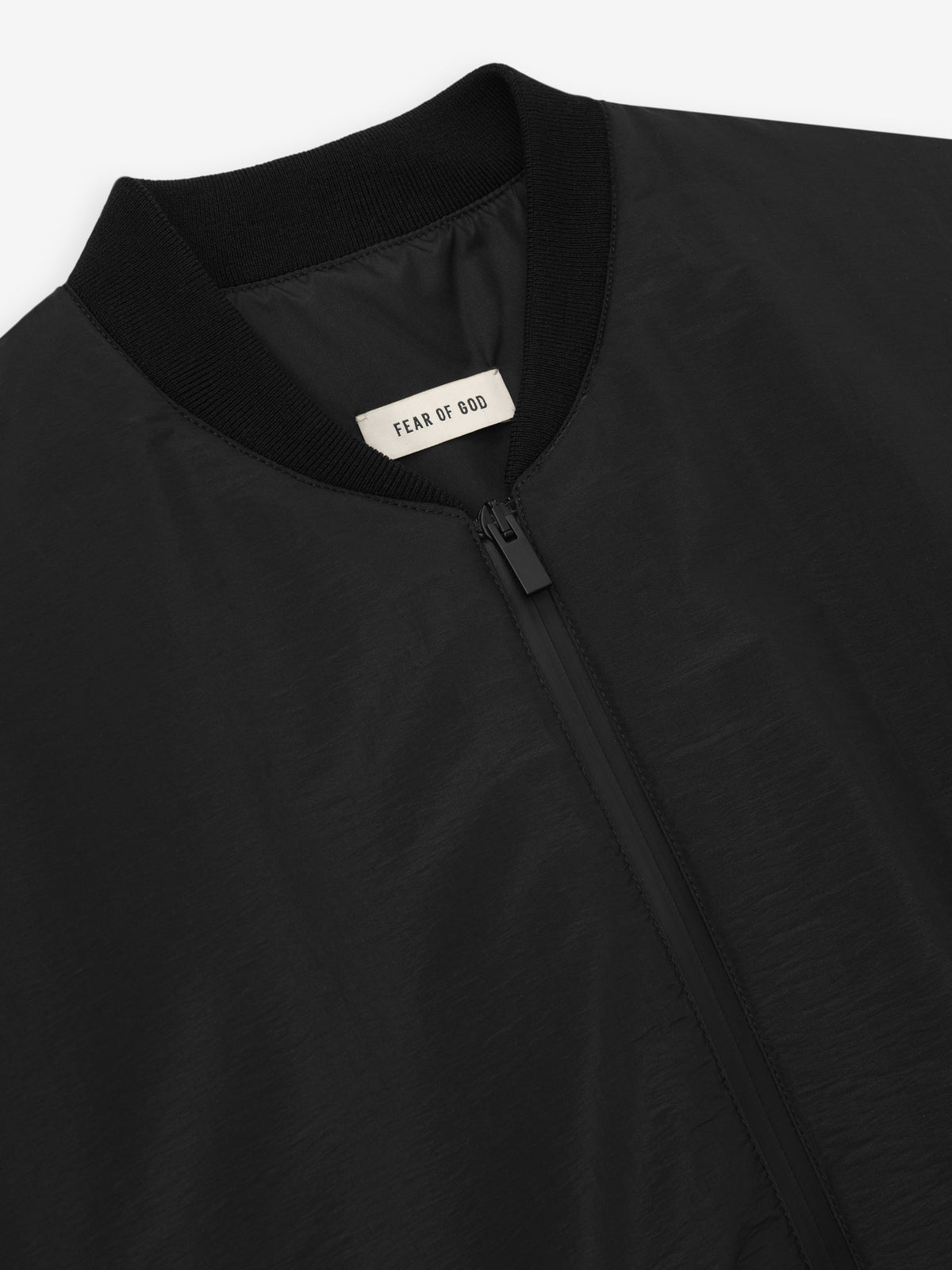 Nylon Taffeta Padded Bomber Jacket - Off Black - Image 5