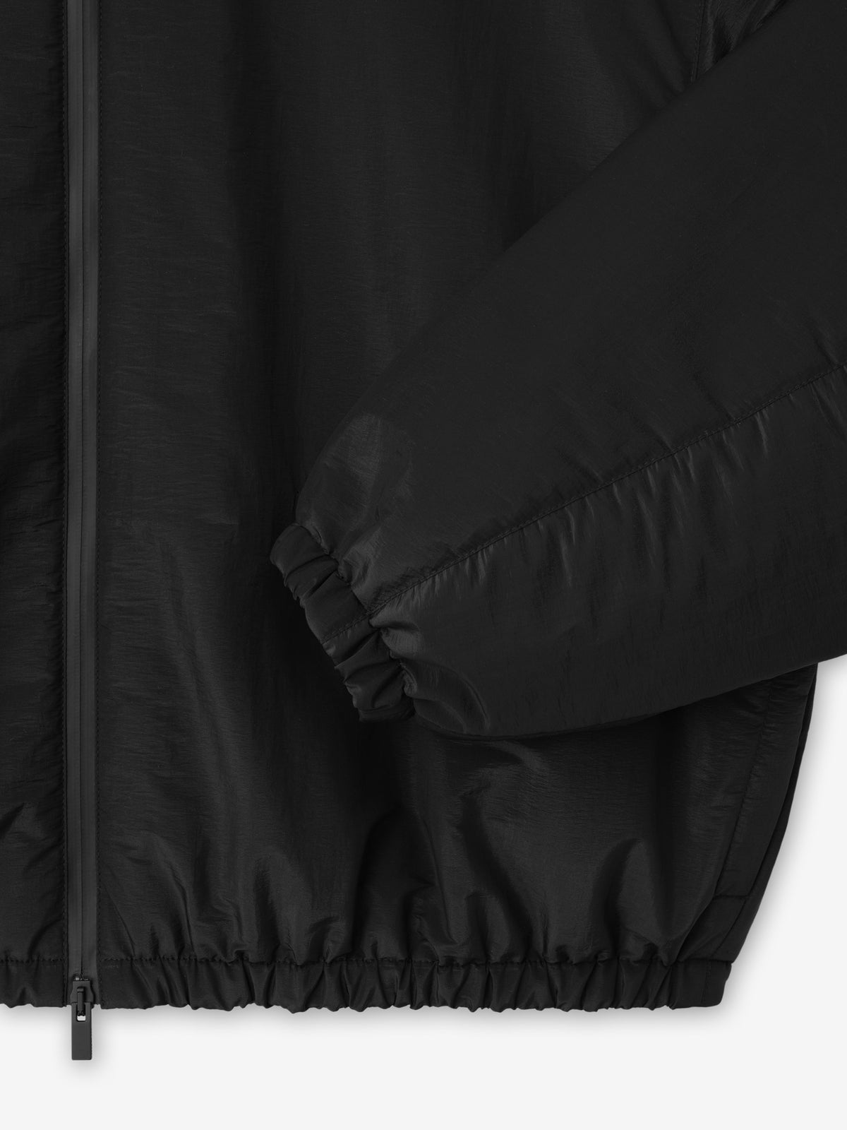 Nylon Taffeta Padded Bomber Jacket - Off Black - Image 6