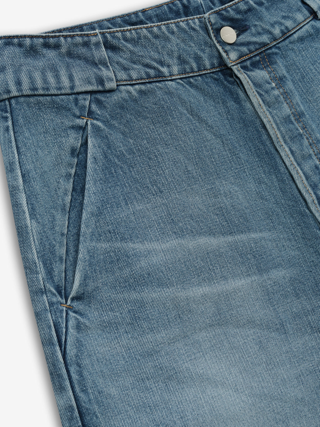 Denim Utility Shorts - Medium Indigo - Image 5