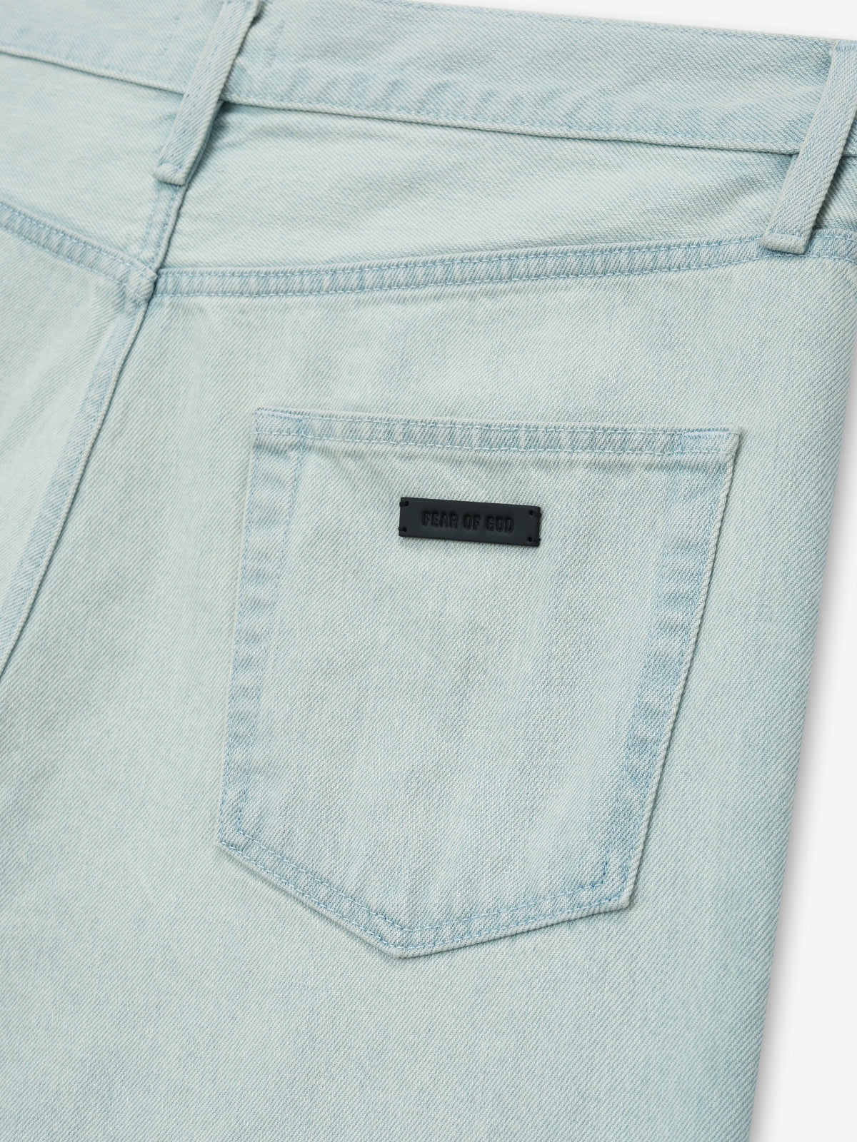 Bleach Washed Denim Straight 5 Pocket - Bleach Wash - Image 6