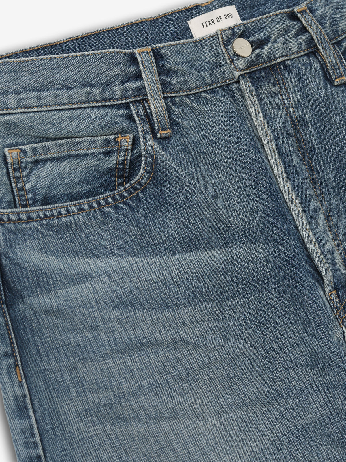 Straight 5 Pocket - Medium Indigo - Image 4