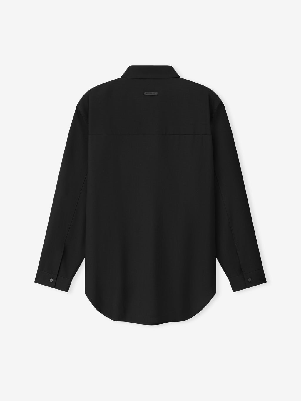 Easy Care Wool Classic Shirt - Black - Image 3