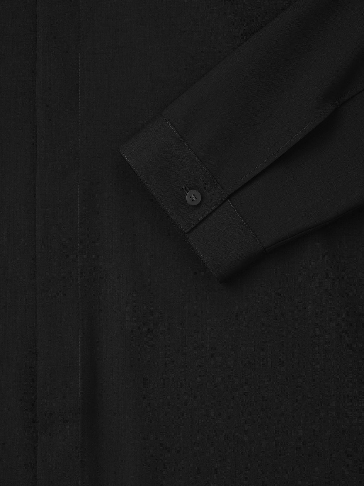 Easy Care Wool Classic Shirt - Black - Image 5