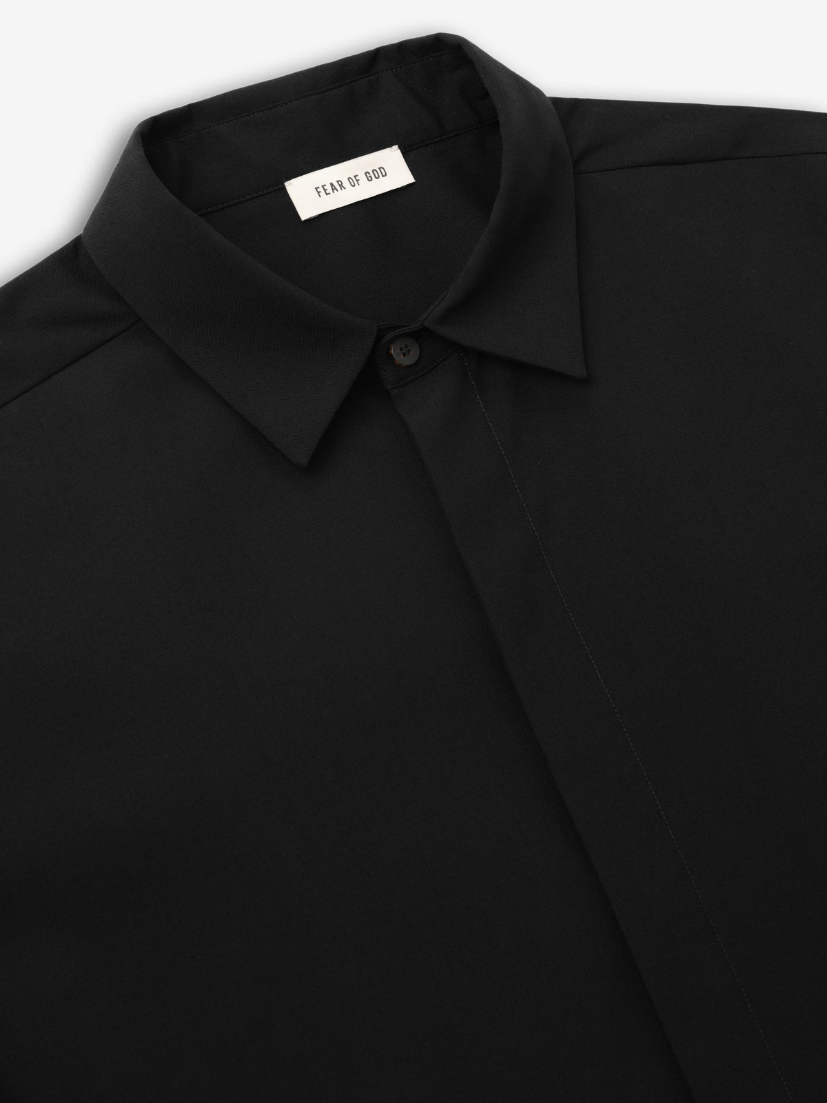 Cotton Wool Oxford Classic Shirt - Black - Image 3