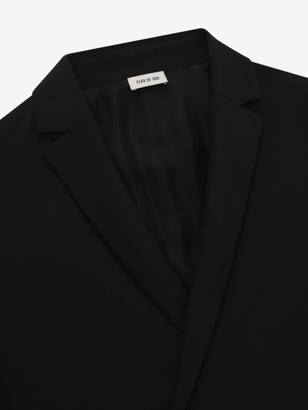 Wool Ripstop Relaxed Long Jacket - Black - Image 7
