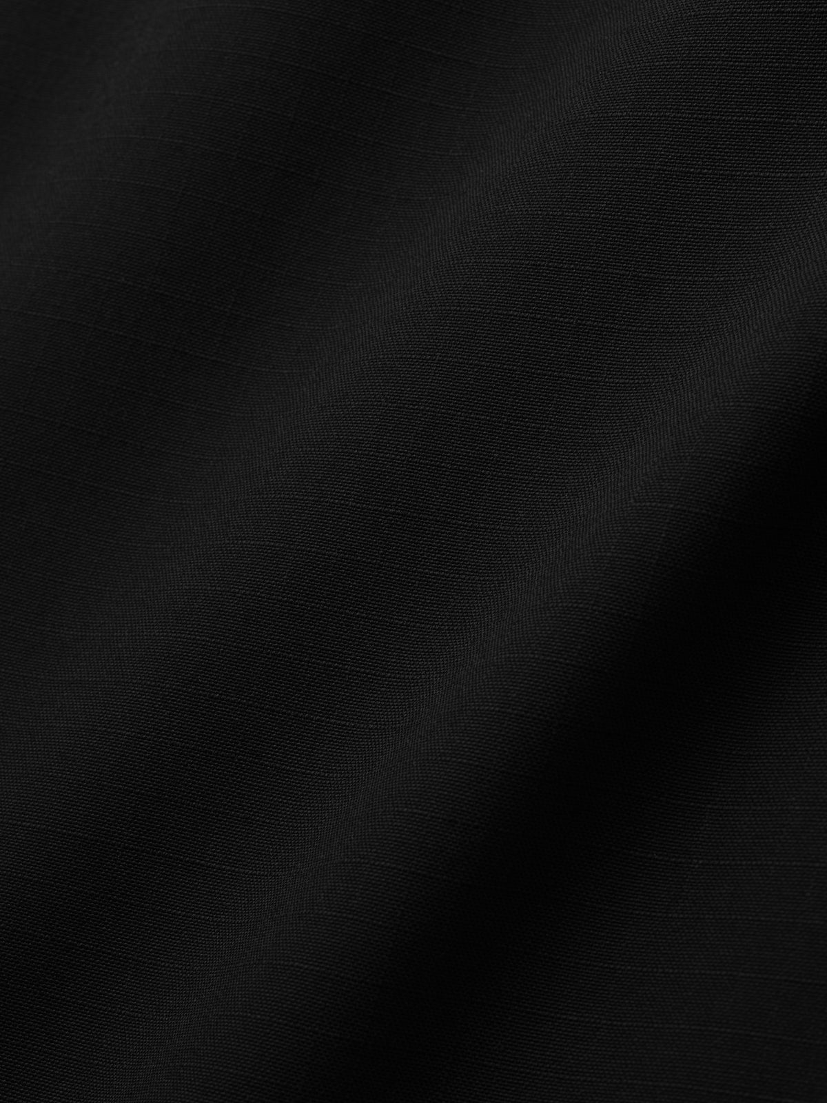 Wool Ripstop Relaxed Long Jacket - Black - Image 9
