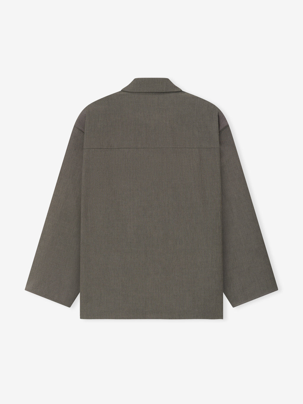 Cotton Wool Oxford Shirt Jacket - Willow - Image 5