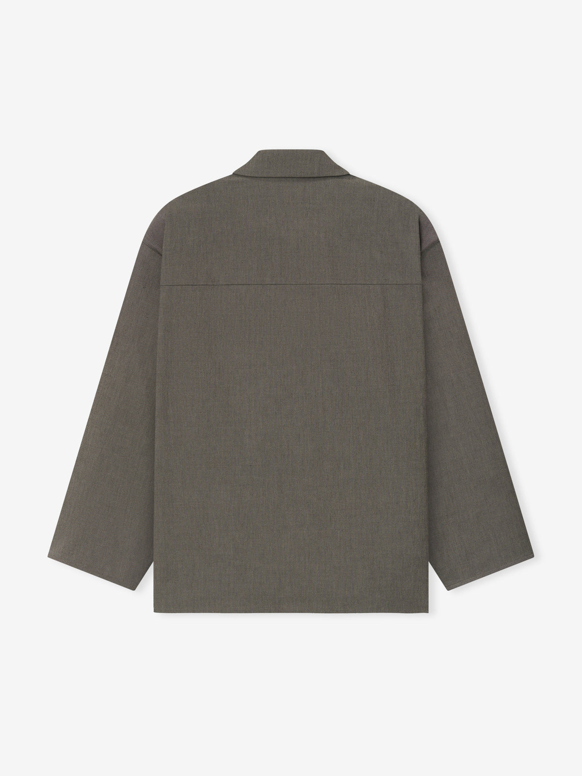 Cotton Wool Oxford Shirt Jacket - Willow - Image 5