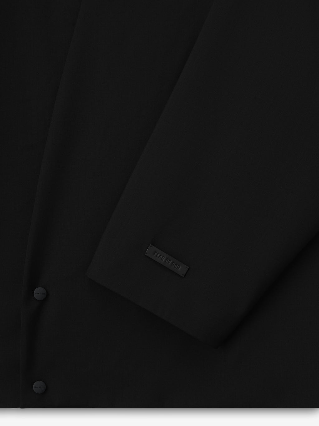 Easy Care Wool Relaxed Lapelless Jacket - Black - Image 4