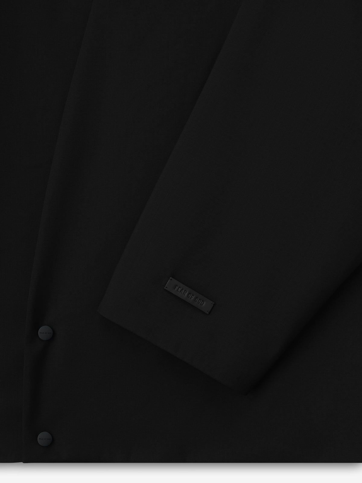 Easy Care Wool Relaxed Lapelless Jacket - Black - Image 4