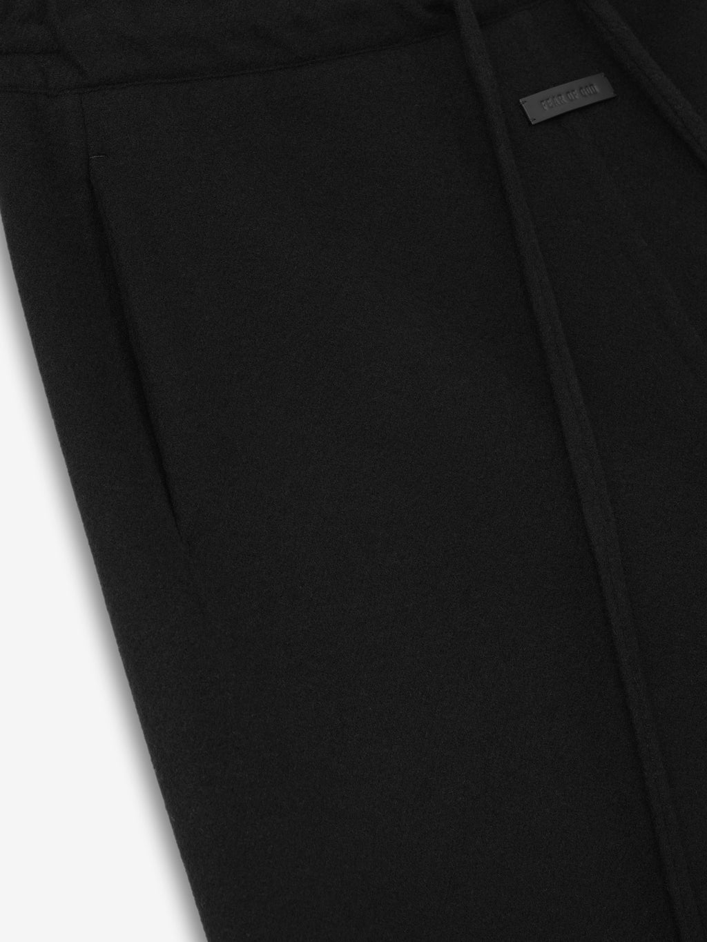 Double Face Wool Cashmere Flared Pants - Black - Image 4