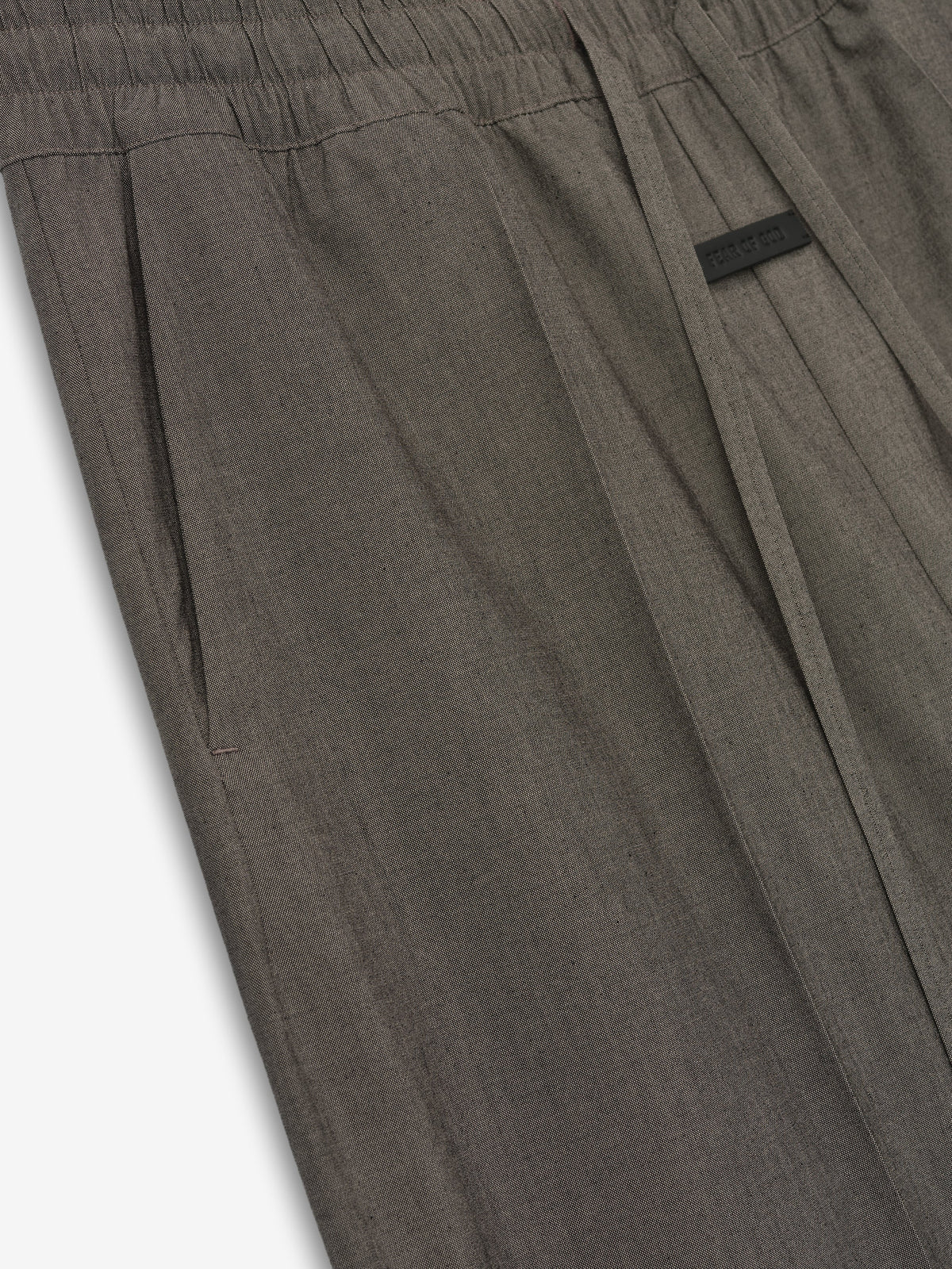 Cotton Wool Oxford Wide Leg Drawstring Pants - Willow - Image 5