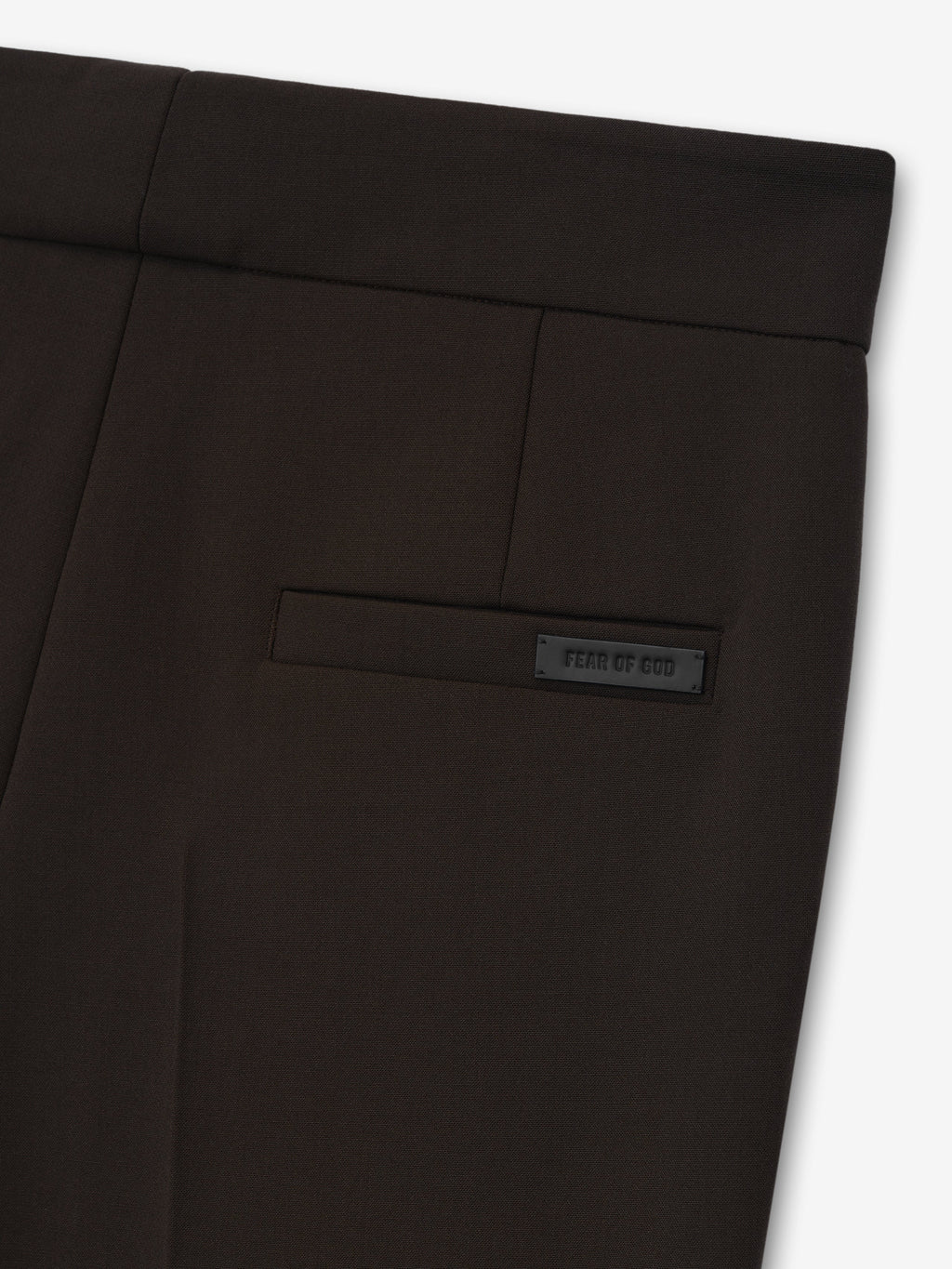 Double Weave Wool Tailored Flared Pants - Brown - Image 6