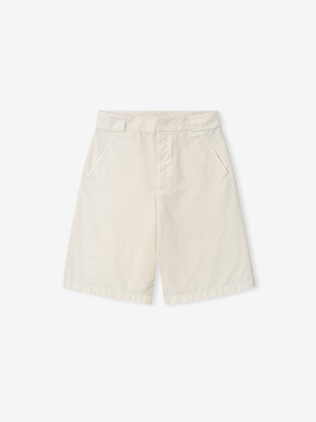 Garment Dyed Cotton Casual Short - Natural - Image 3