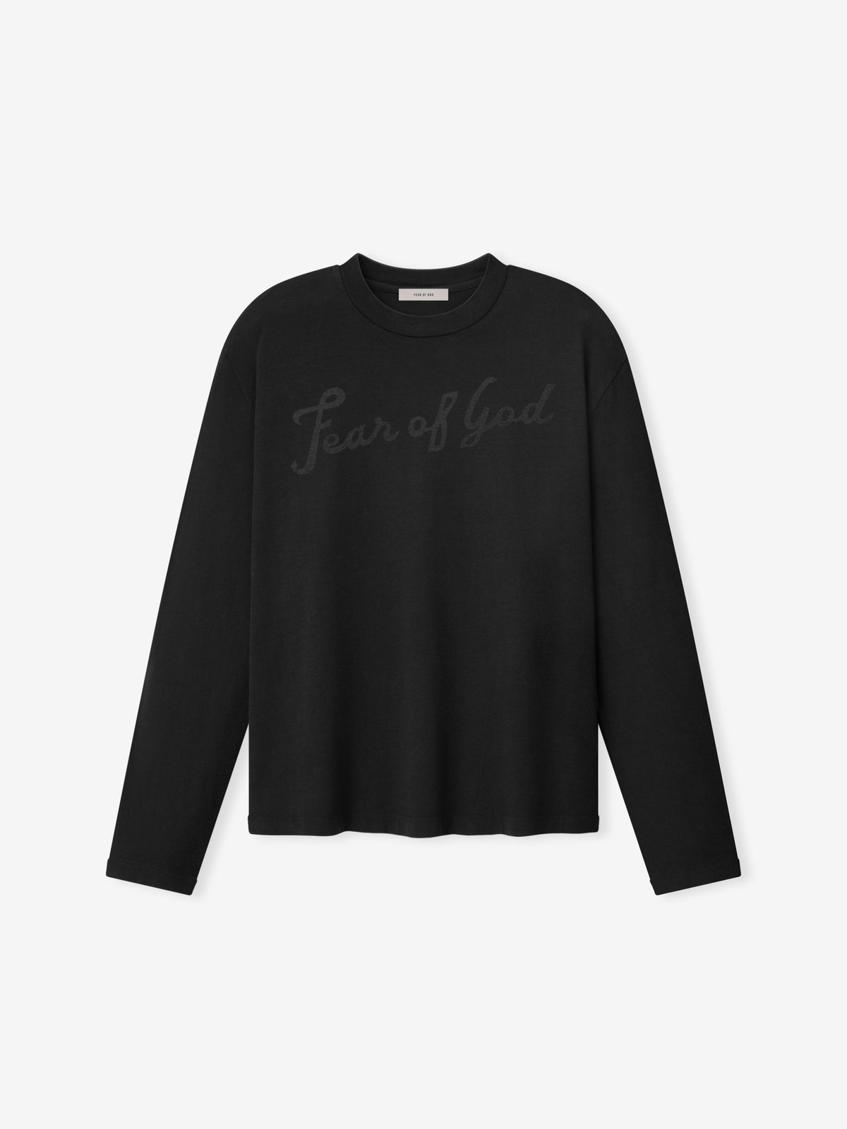 Womens Fear Of God Long Sleeve Tee - Black - Image 4