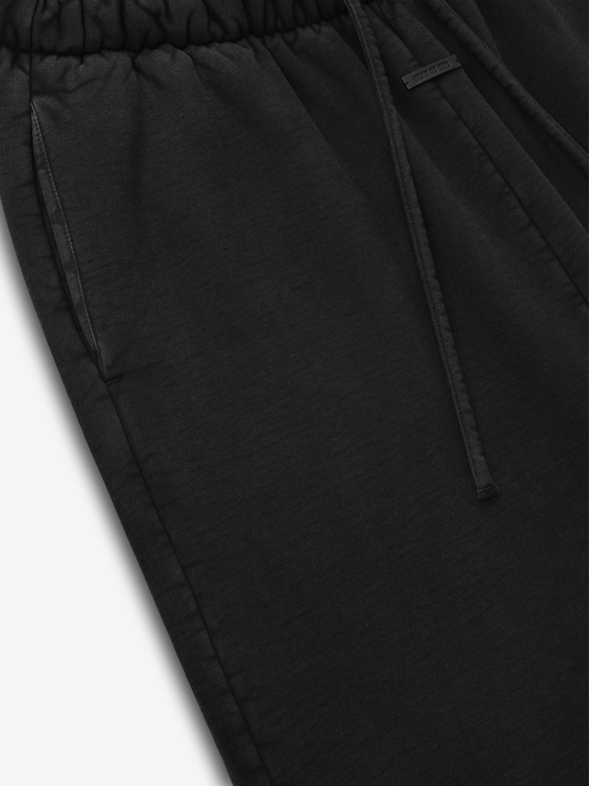 Womens Sunfaded Wide Leg Sweatpant - Black - Image 3