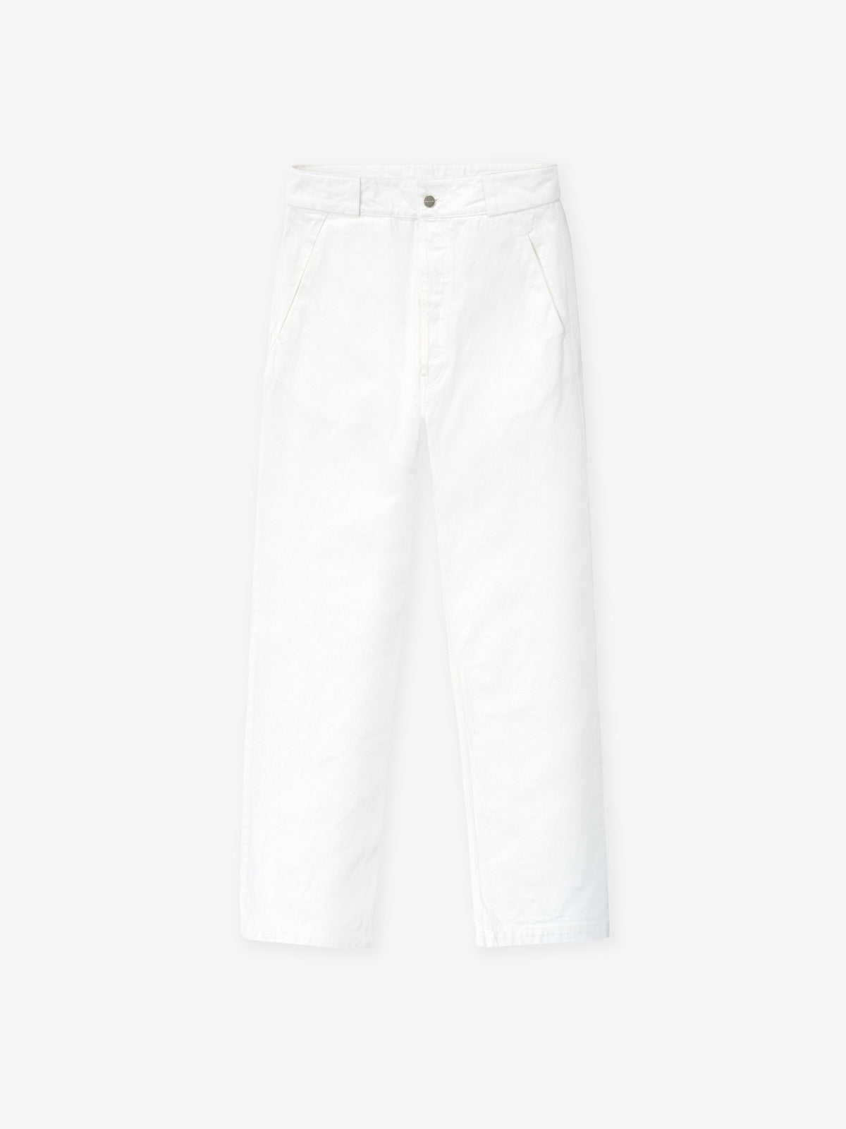 Womens Cotton Twill Utility Pant - White - Image 4