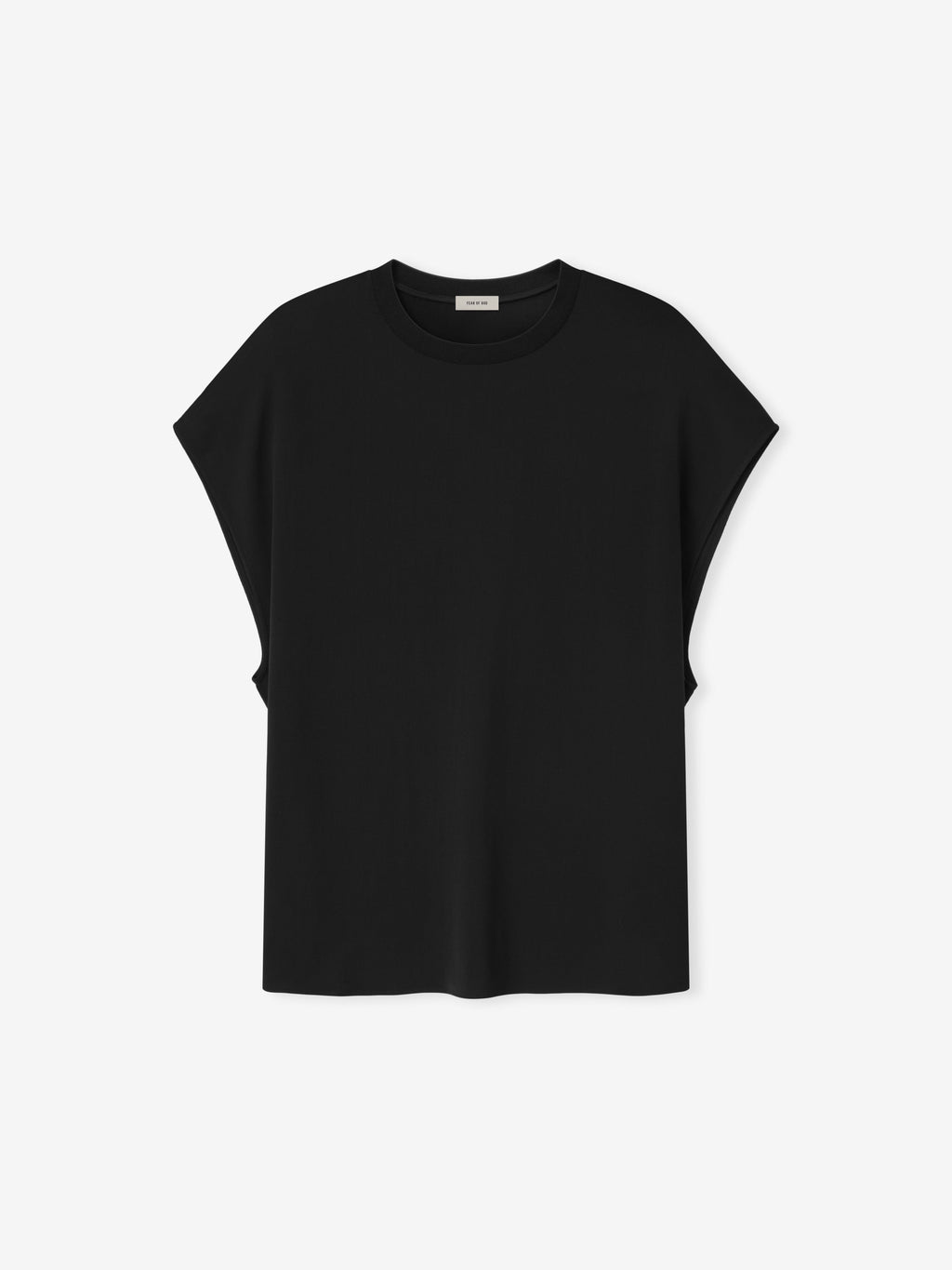 Womens Sheer Viscose Sleeveless Tee - Black - Image 2