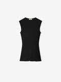 Womens Silk Stretch Tank Top - Black - Image 3