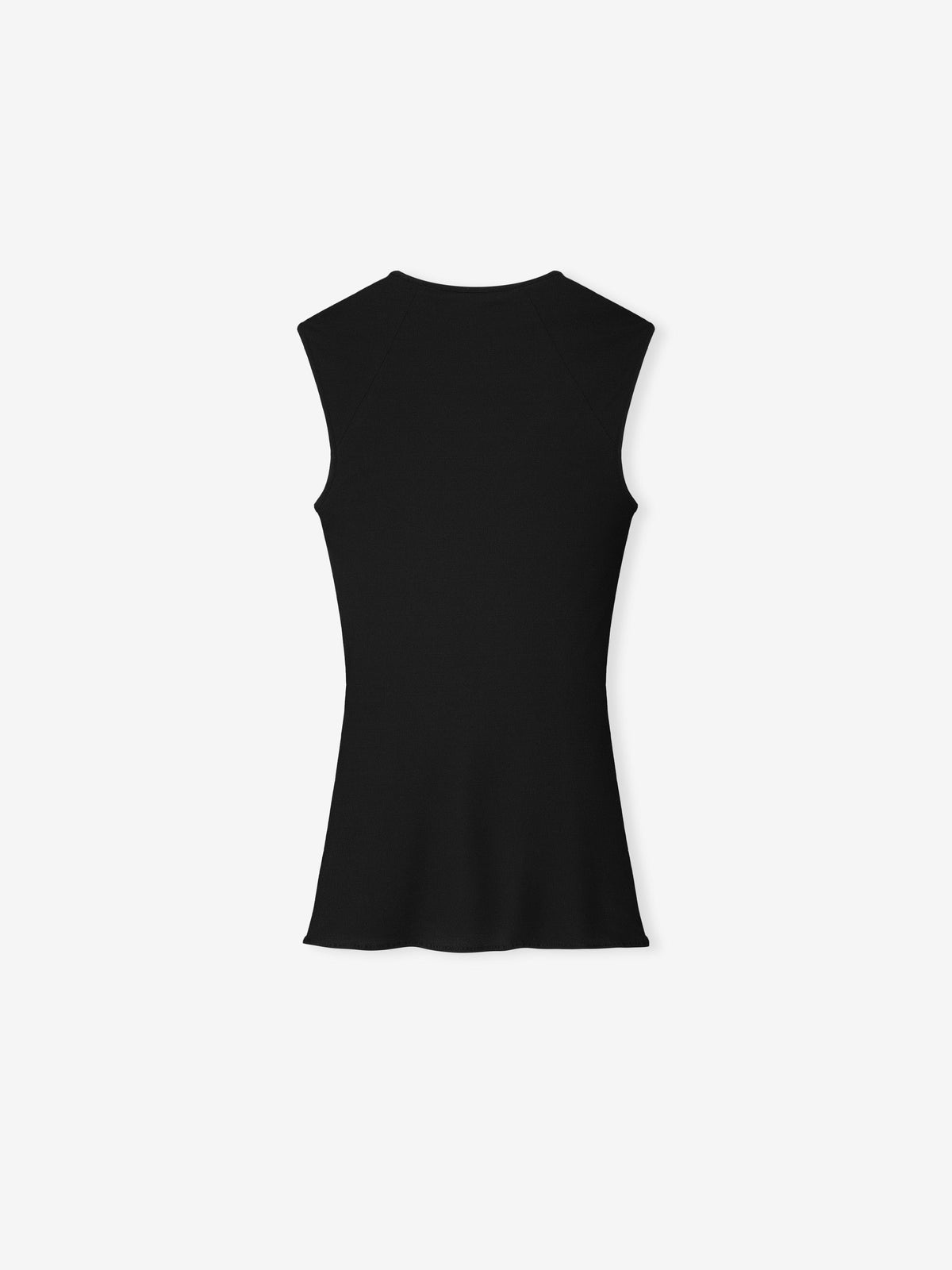 Womens Silk Stretch Tank Top - Black - Image 4