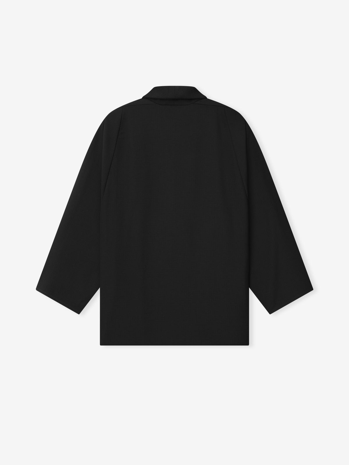 Womens Wool Ripstop Shawl Collar Jacket - Black - Image 3