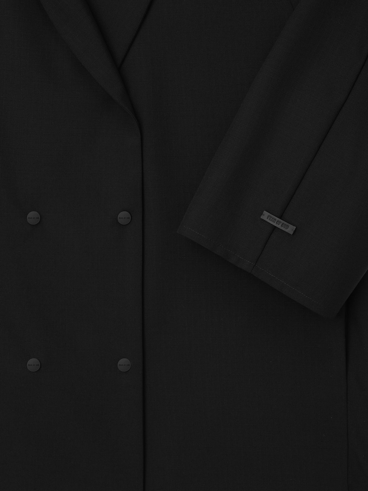 Womens Wool Ripstop Shawl Collar Jacket - Black - Image 5