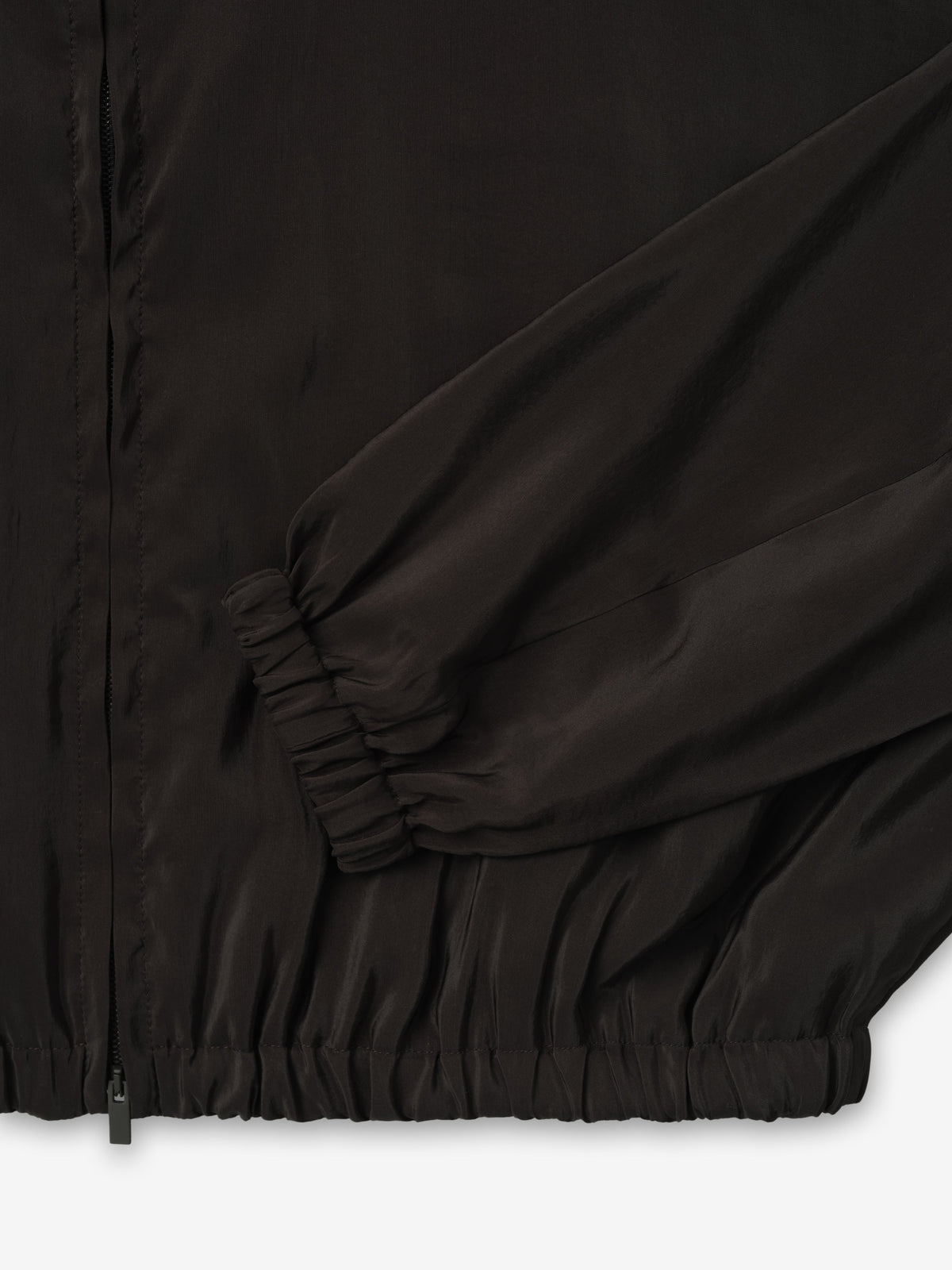 Womens Crinkle Viscose Track Jacket - Dark Brown - Image 4