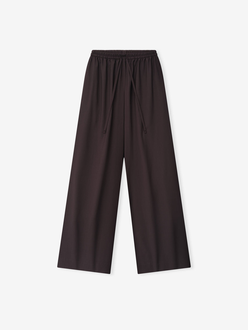 Womens Easy Care Wool Drawstring Pants - Oxblood - Image 2