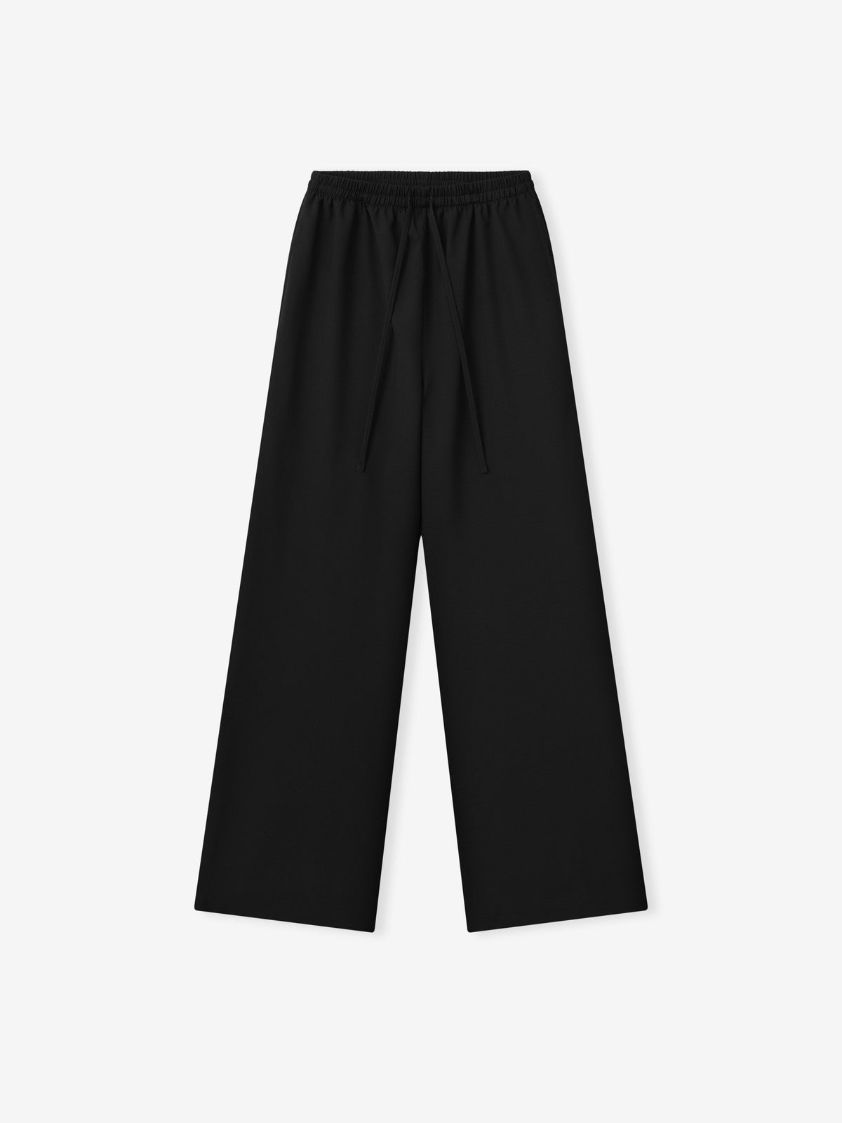 Womens Wool Ripstop Drawstring Pants - Black - Image 1