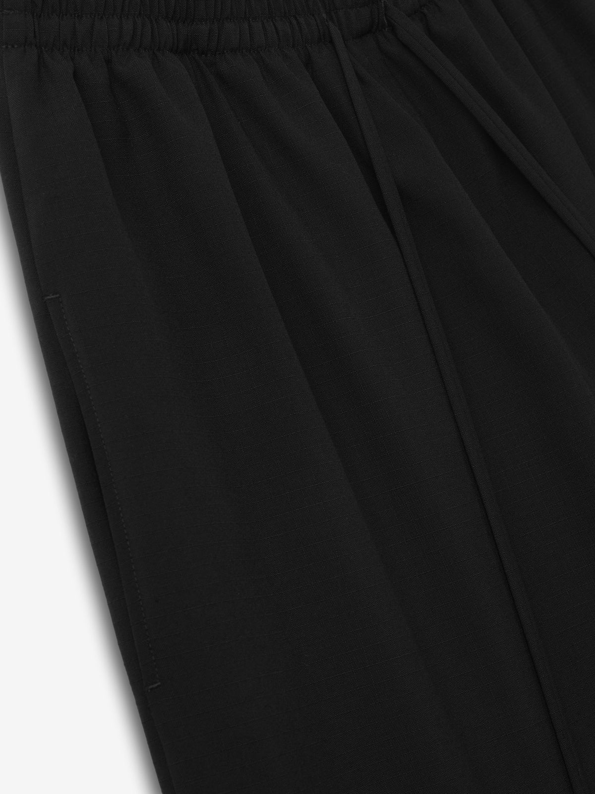 Womens Wool Ripstop Drawstring Pants - Black - Image 3
