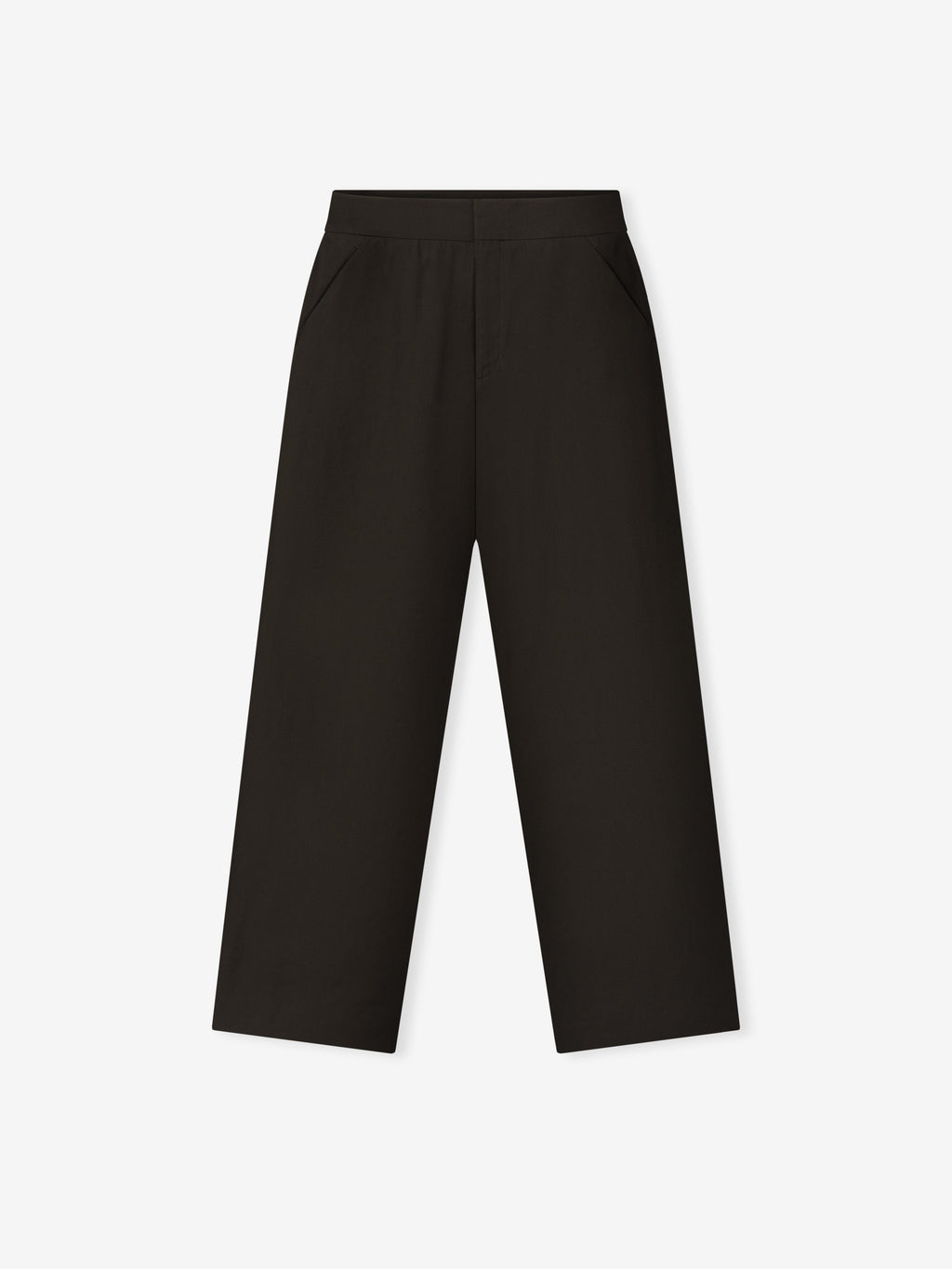 Womens Viscose Oxford Worker Pants - Brown - Image 1