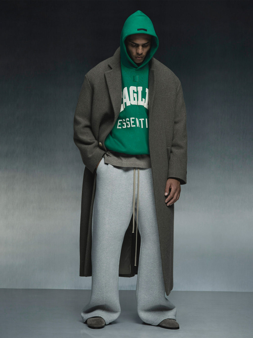 Eagles Sport Hoodie - Golf Green/ Concrete Heather - Image 1