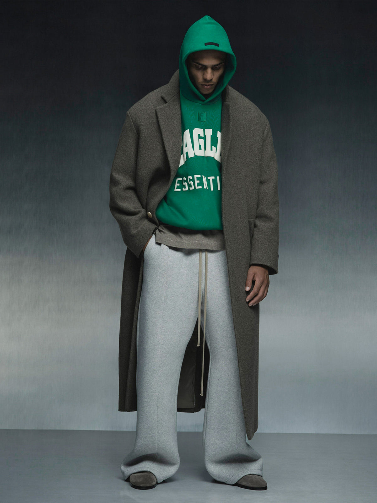 Eagles Sport Hoodie - Golf Green/ Concrete Heather - Image 1