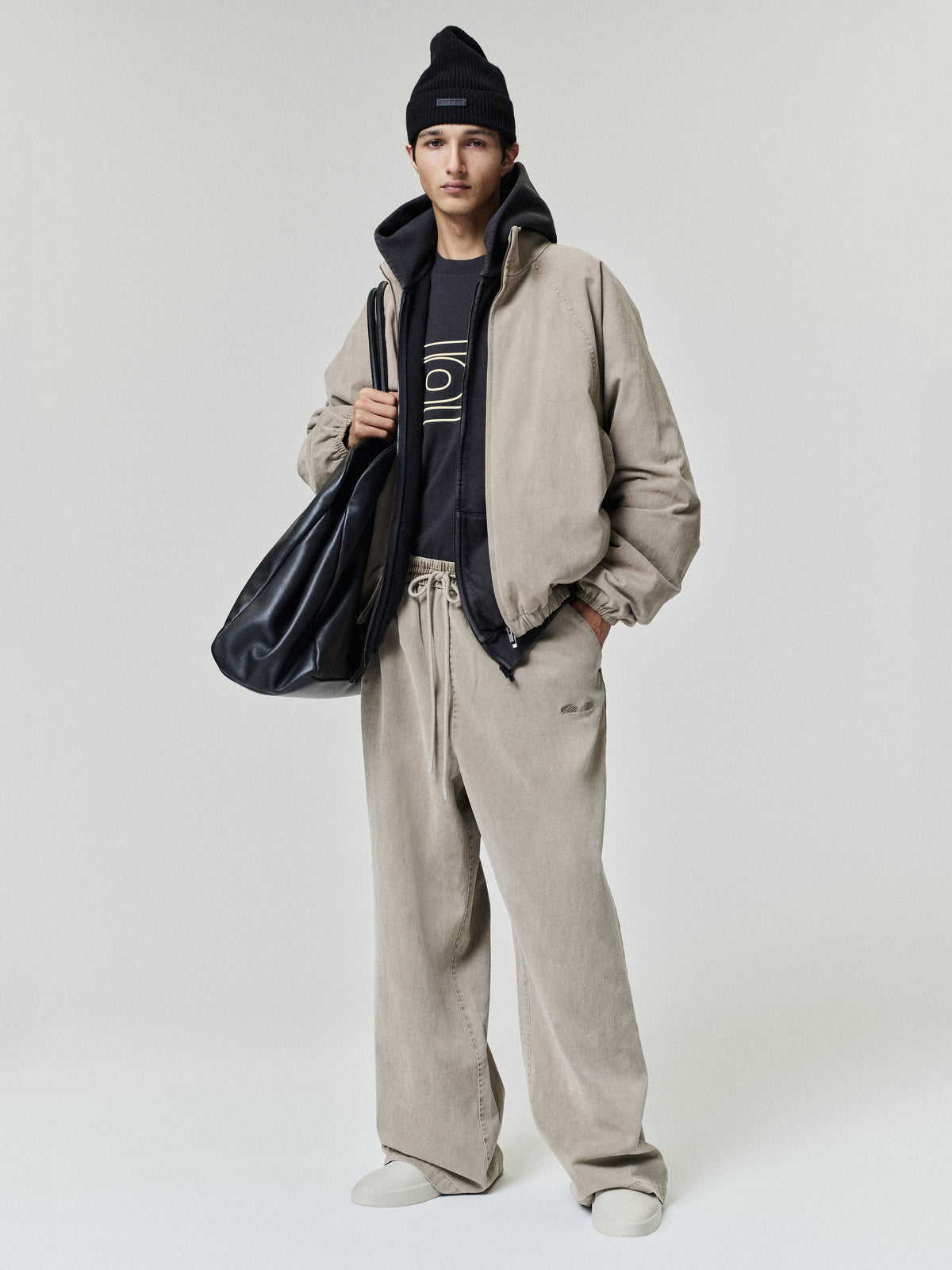 Cotton Twill Lounge Drawstring Pant - Washed Clay - Image 2