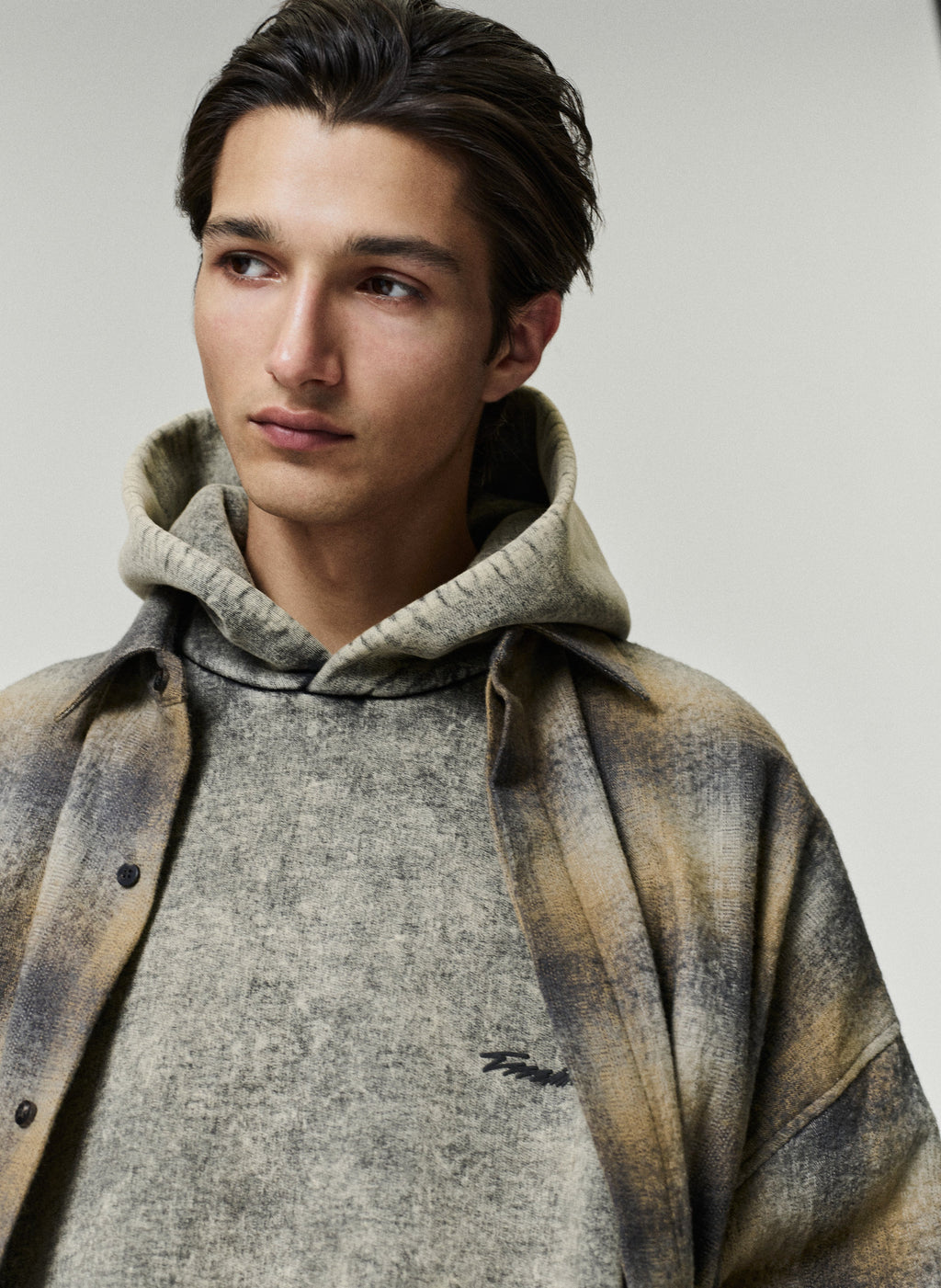Classic Raglan Hoodie - Sulphur Black Cloud Wash - Image 2