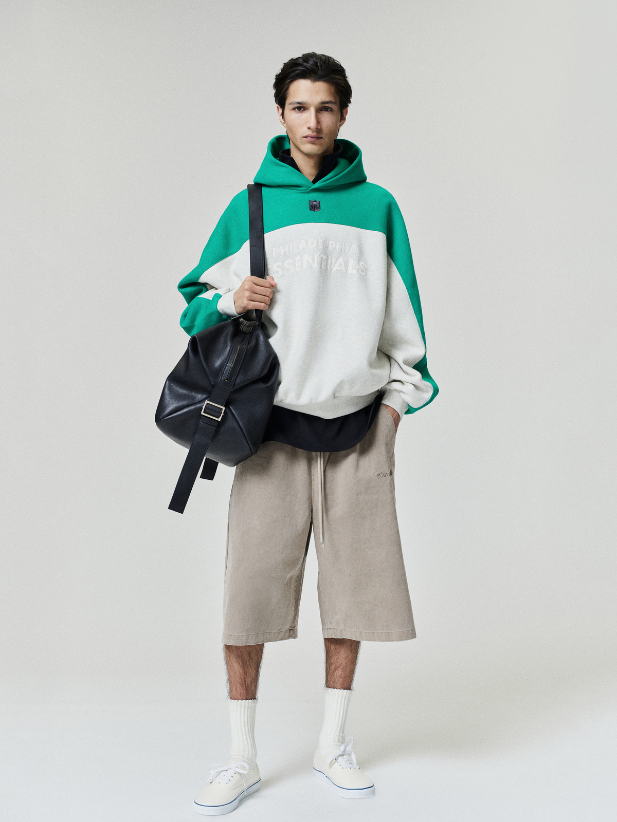 Eagles 90s Relaxed Hoodie - Marble Heather - Image 1