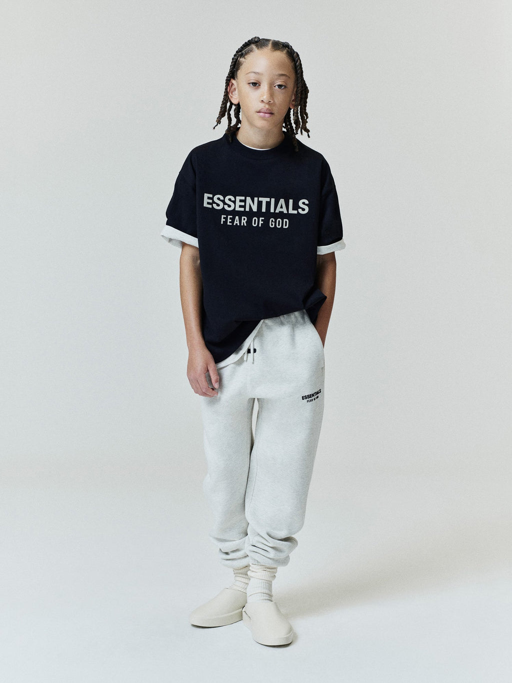 Kids Essentials FW26 Classic Short Sleeve Tee - Black - Image 6