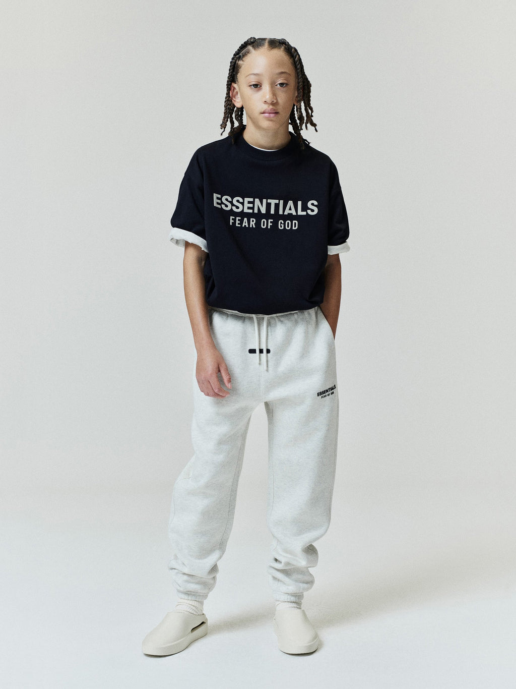 Kids Essentials FW26 Classic Short Sleeve Tee - Black - Image 5