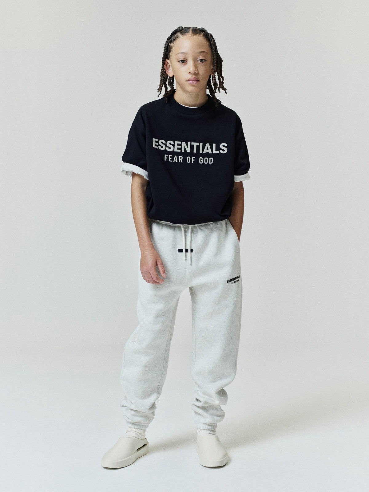 Kids Essentials FW26 Classic Short Sleeve Tee - Black - Image 5