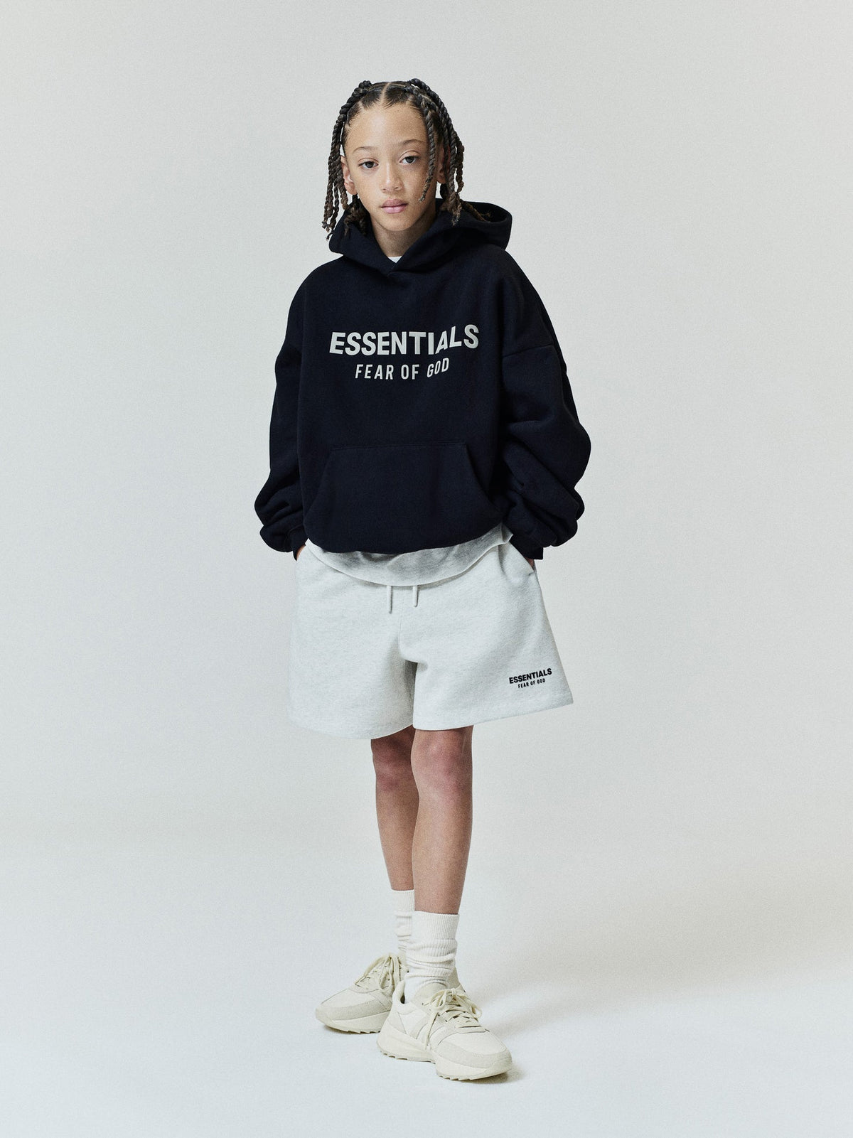Kids Essentials FW26 Classic Hoodie - Black - Image 5