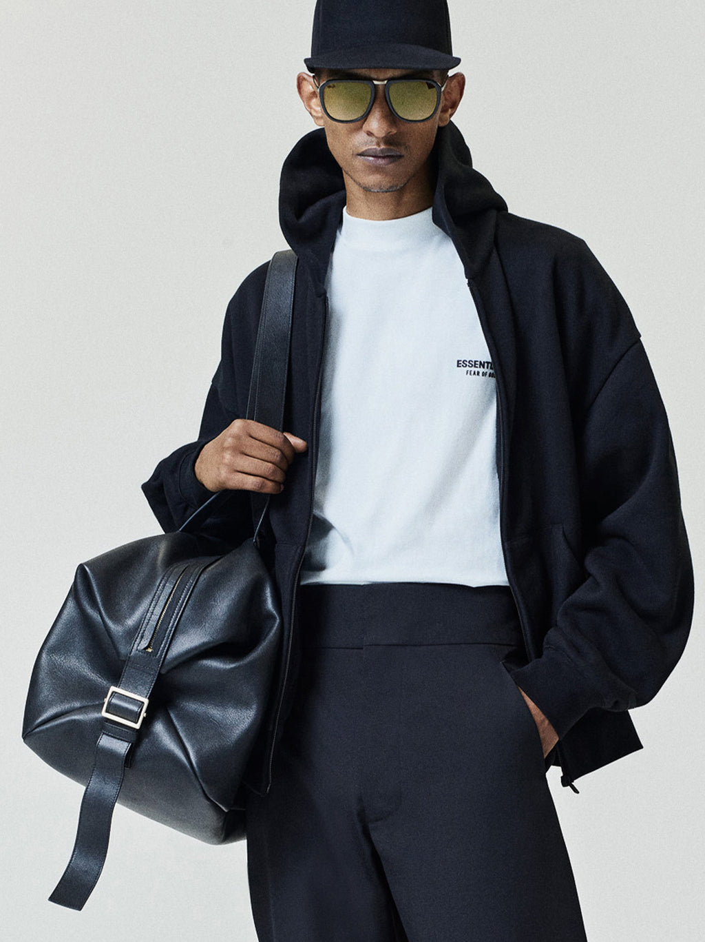 Essentials FW26 Classic Zip-Up Hoodie - Black - Image 5
