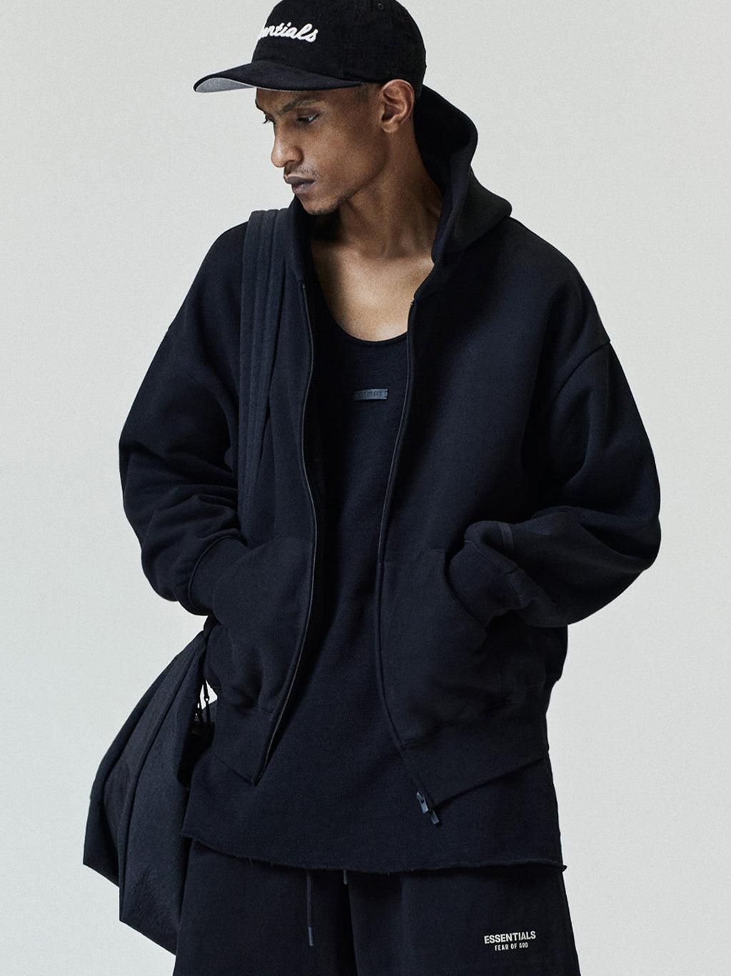 Essentials FW26 Classic Zip-Up Hoodie - Black - Image 1