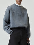 Embossed FW26 90s Relaxed Crewneck - Ash Heather - Image 1