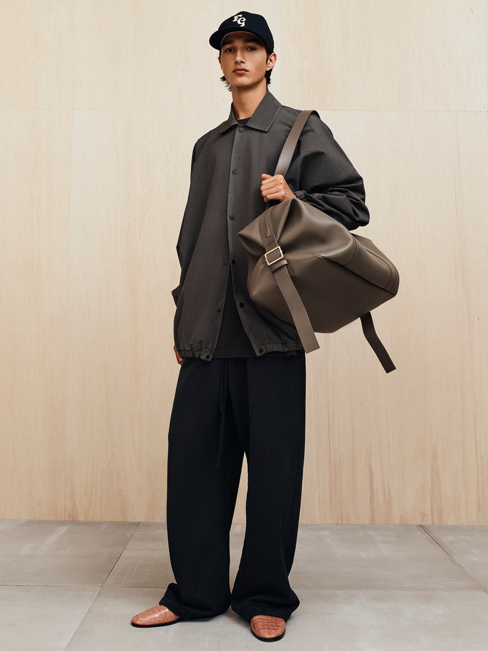 Garment Dyed Cotton Windbreaker - Dark Grey - Image 8