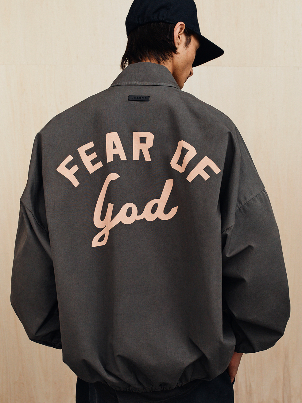 Garment Dyed Cotton Windbreaker - Dark Grey - Image 1