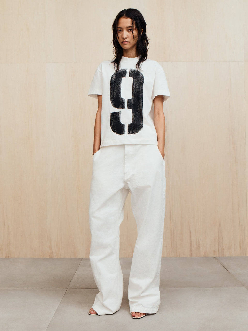 Womens 9 Tee - White - Image 2