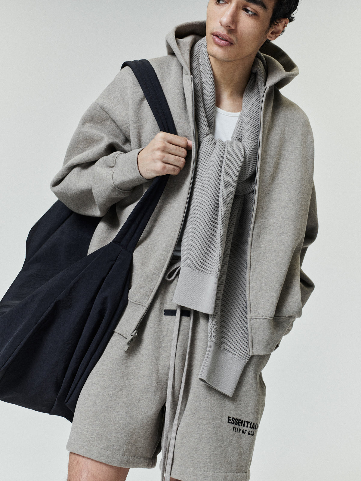 Essentials SS26 Classic Zip-Up Hoodie - Homestead Heather - Image 1