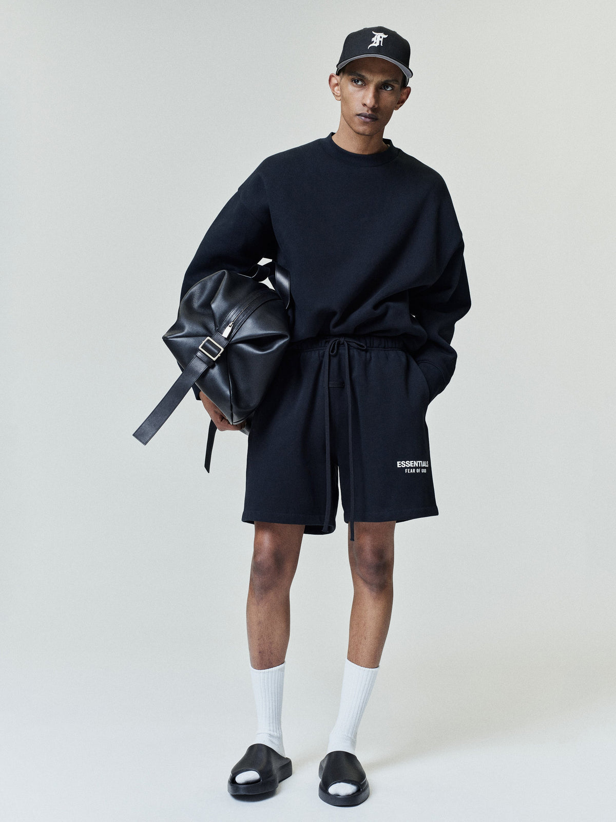 Essentials SS26 Classic Sweatshort - Vintage Black - Image 2